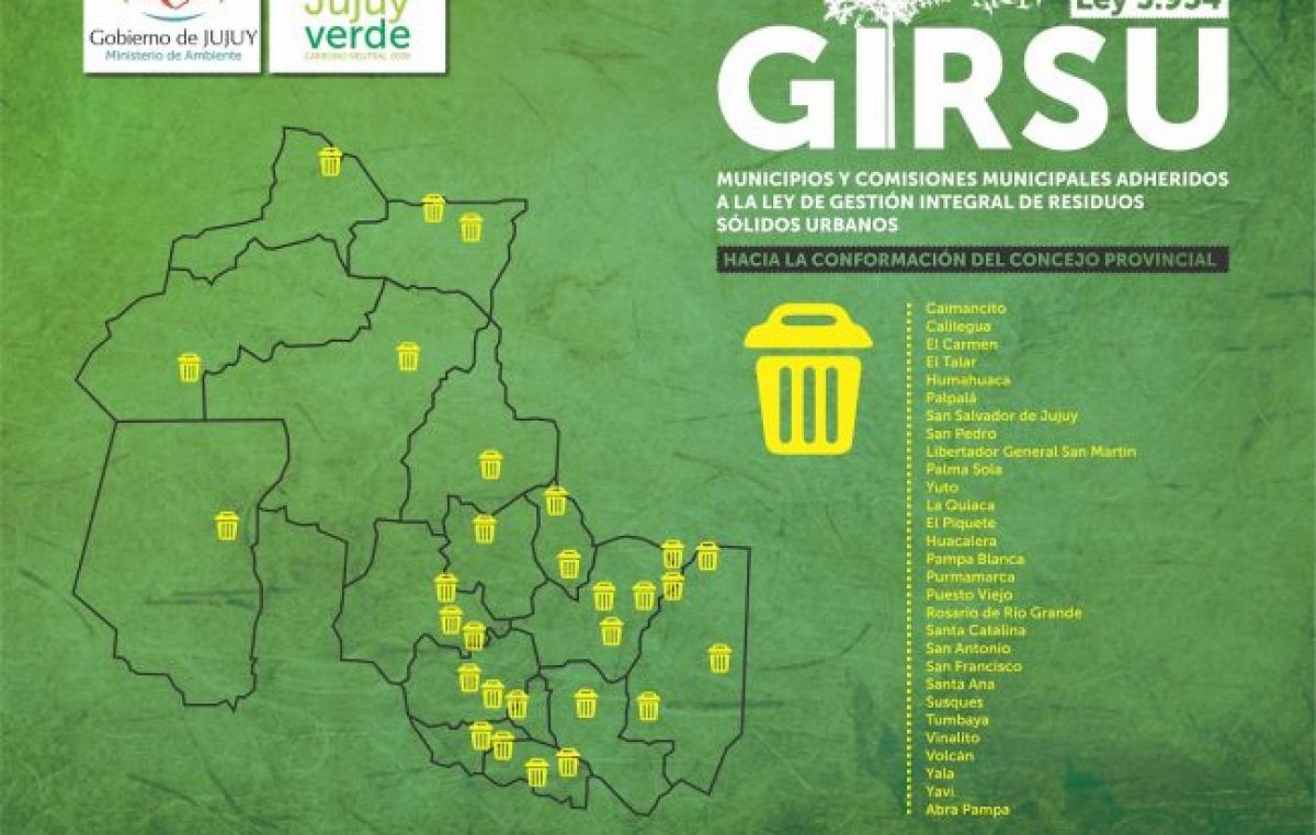 Se amplía la adhesión de comunas jujeñas a la ley GIRSU