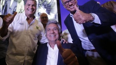 En Ecuador ganó el candidato oficialista pero habría segunda vuelta