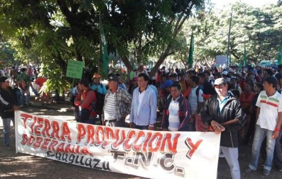 Campesinos paraguayos se movilizan para reclamar por la reforma agraria