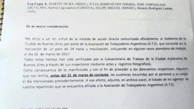 “Clara persecución gremial”