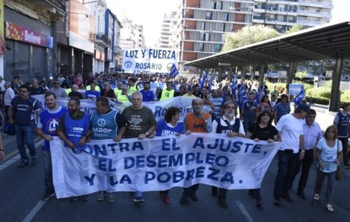 «La ciudad de Rosario se convirtió en la capital nacional del paro»