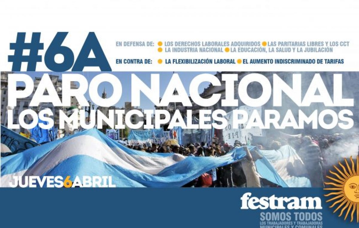 FESTRAM Santa Fe adhiere al Paro de la CGT dispuesto para este jueves
