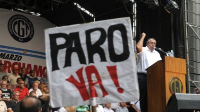 Comenzó el primer paro nacional de la CGT contra el gobierno de Mauricio Macri