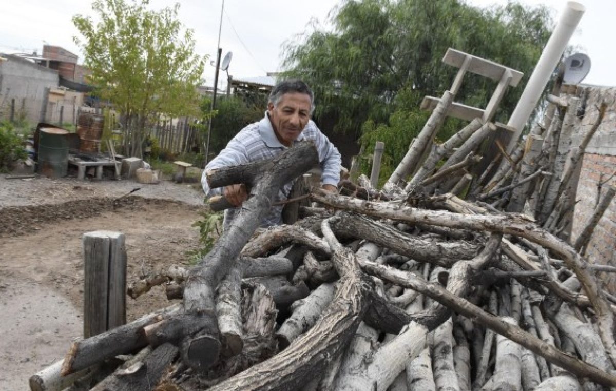 Roca: Un invierno a pura leña en la ciudad que guarda millones en el banco
