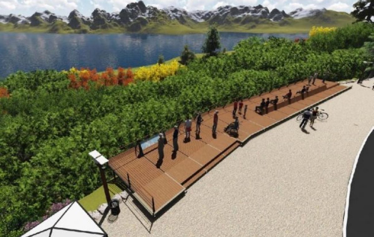 Se inaugura antes de fin de año: así se verá el nuevo mirador de Punto Panorámico de Bariloche