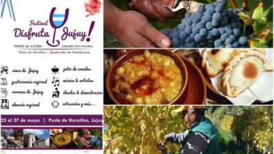 Festival Disfruta Jujuy!… Vinos de Altura y Sabores con Historia..Del 25 al 27 de mayo