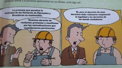 Manuales escolares del macrismo violan el derecho a huelga