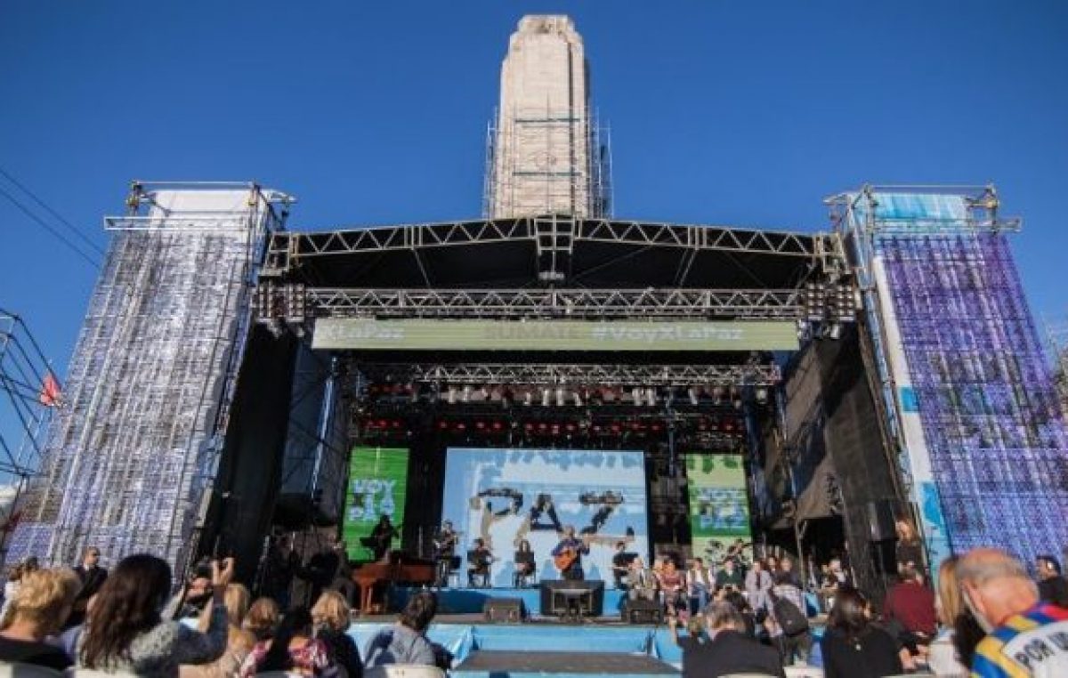 «Voy por la paz» cerró con una fiesta en el Monumento