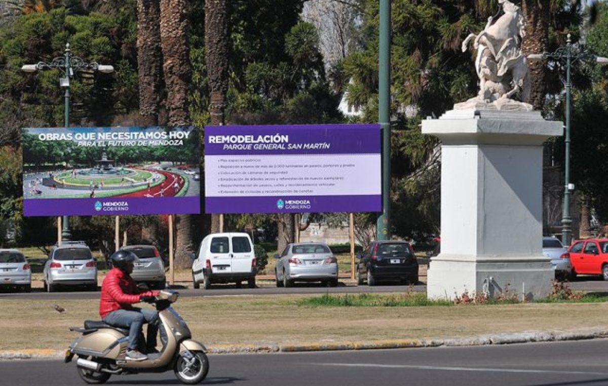 Mendoza: El remozado parque General San Martín se habilitará en octubre