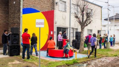 Villa del Parque ya disfruta de la primera plazoleta sonora de Santa Fe