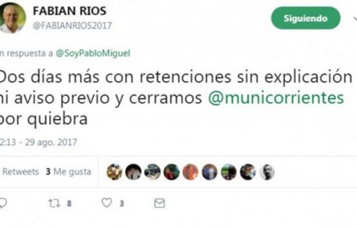 Por recortes, la Comuna de Corrientes habla de posible quiebra