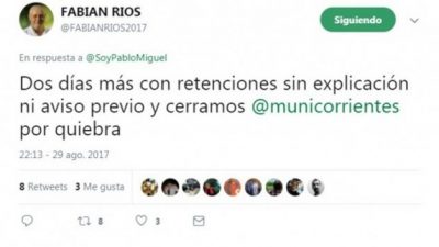 Por recortes, la Comuna de Corrientes habla de posible quiebra