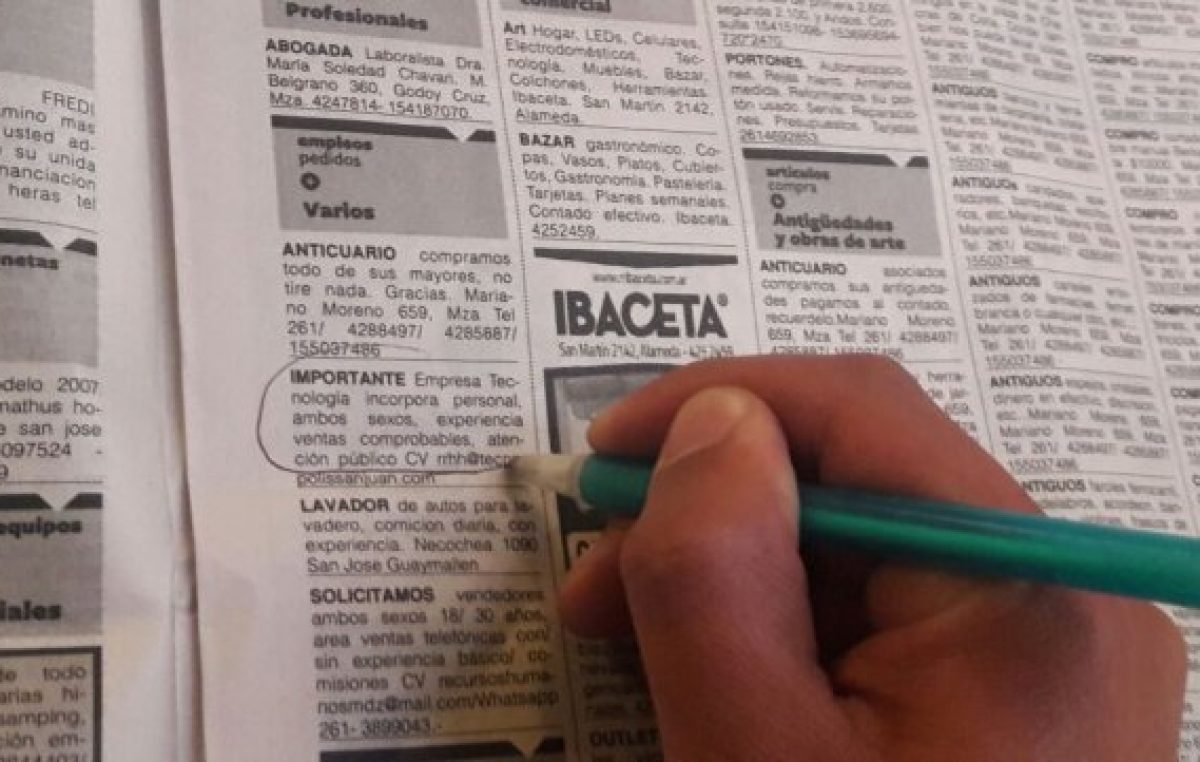 Alrededor de 80 mil mendocinos buscan un segundo empleo o trabajar más horas