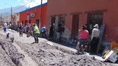 La reconstrucción en Volcán a casi siete meses del alud