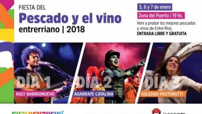 Fiesta del Pescado y el Vino Entrerriano, Gualeguaychú, 5, 6 y 7 de enero