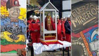 Río Turbio: los mineros esperan la reunión con la empresa entre misas y gendarmes