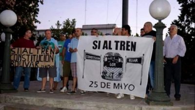 25 de Mayo es una de la ciudades más movilizadas por el cierre de los ramales de Ferrobaires