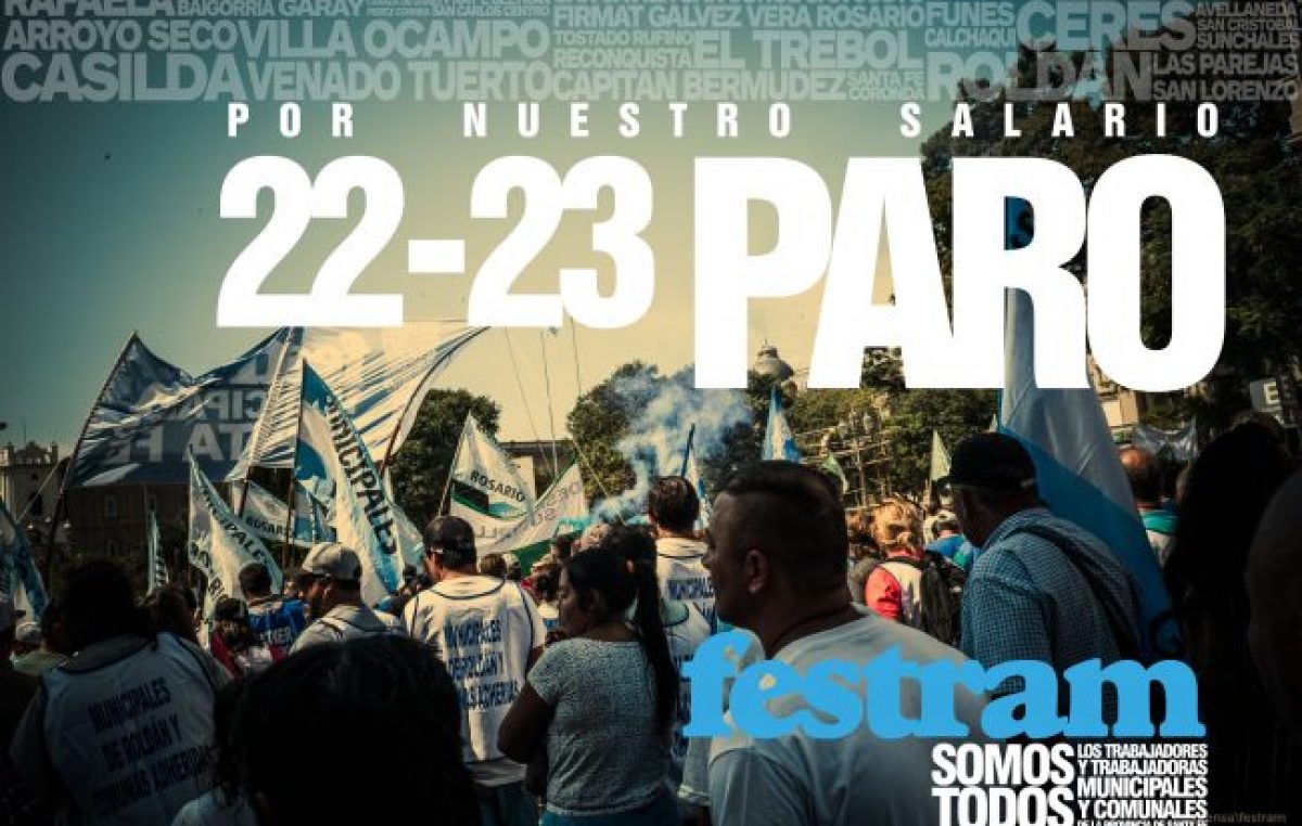 Municipales santafesinos ratifican el paro de 48 horas para Jueves y Viernes