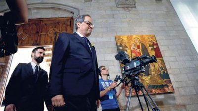Quim asumió en Cataluña sin símbolos de España