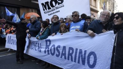Los gremios locales destacaron el «acatamiento total» que tuvo el paro en Rosario