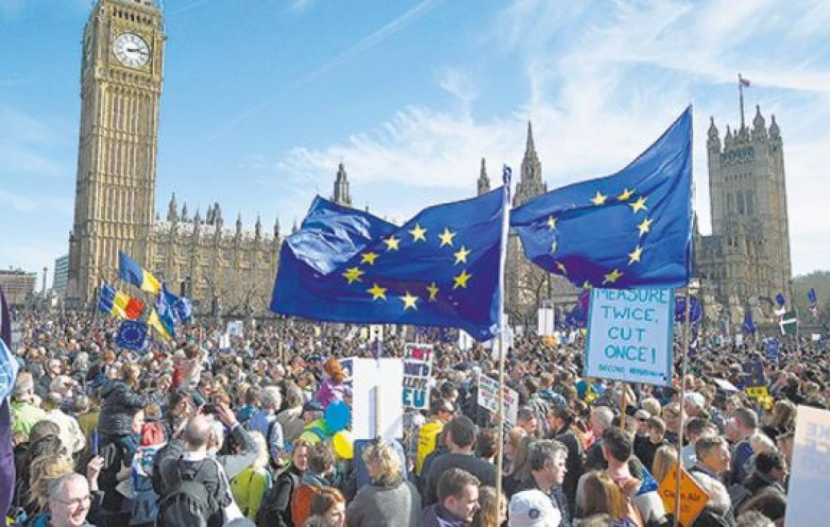 Marcha en Londres por la vuelta a Europa