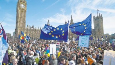 Marcha en Londres por la vuelta a Europa