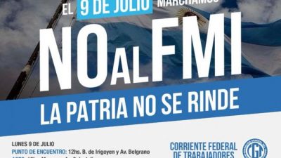 El 9 de Julio FESTRAM marcha contra el FMI