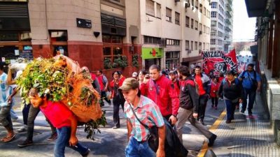 Protesta de los tareferos: cosechan yerba a mano y les pagan $0,90 el kilo