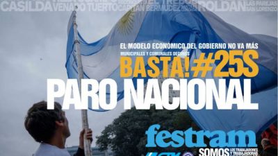 FESTRAM Santa Fe adhiere al paro nacional