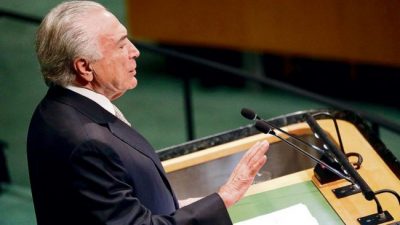 Para Temer Brasil mejoró con el golpe
