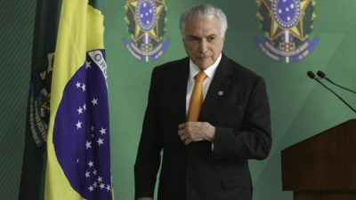 Temer prepara la mano dura de Bolsonaro
