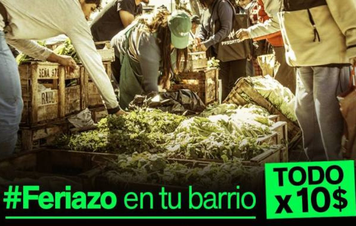 La crisis hace fila: tres cuadras de cola para comprar verdura a $10 en el feriazo de Longchamps