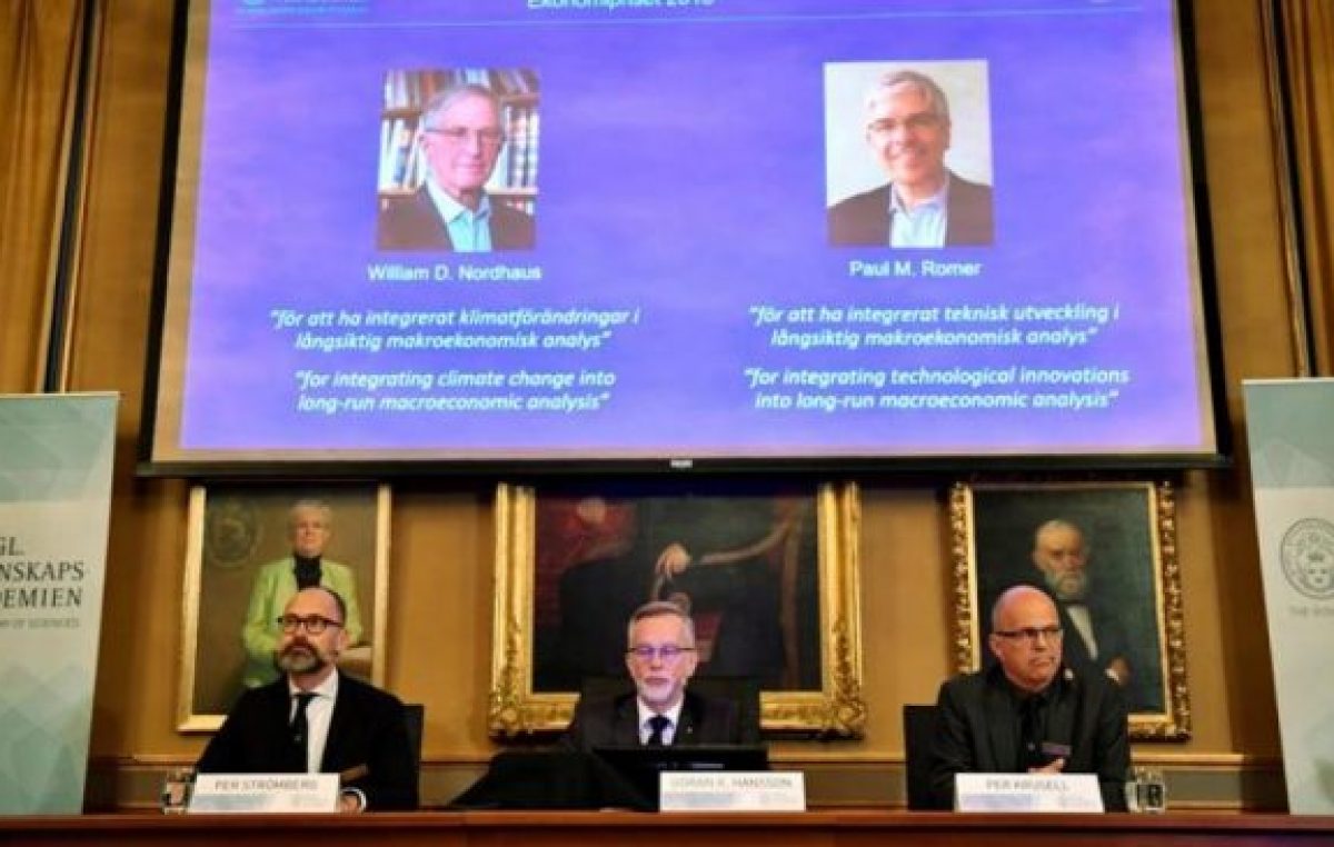 Nobel de Economía para los estadounidenses Nordhaus y Romer