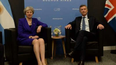 La soberanía por Malvinas ausente en el diálogo entre Macri y Theresa May
