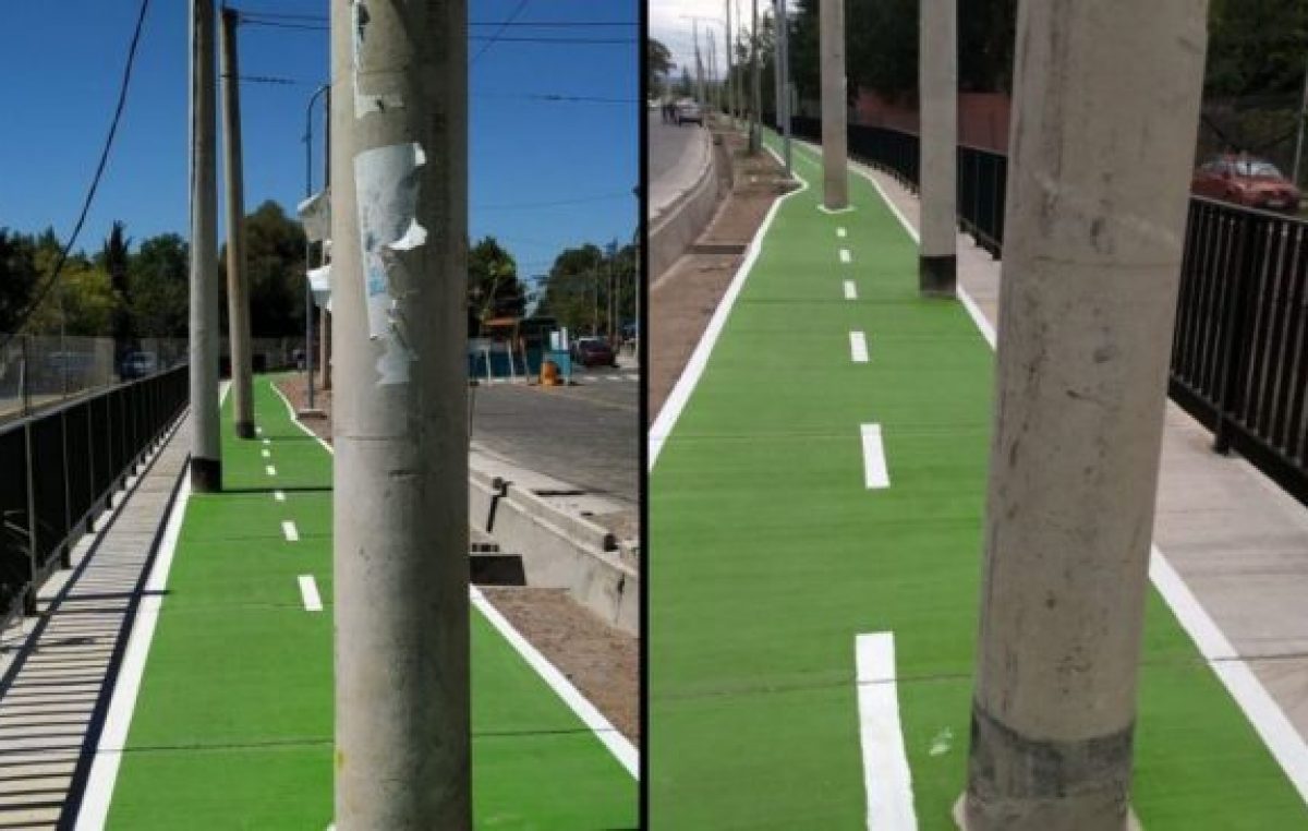 Reformarán la bicisenda de Mendoza que fue objeto de burlas y la inaugurarán en febrero