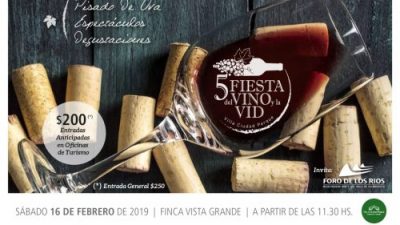 5° Fiesta del vino y la vid en Villa Ciudad Parque Calamuchita