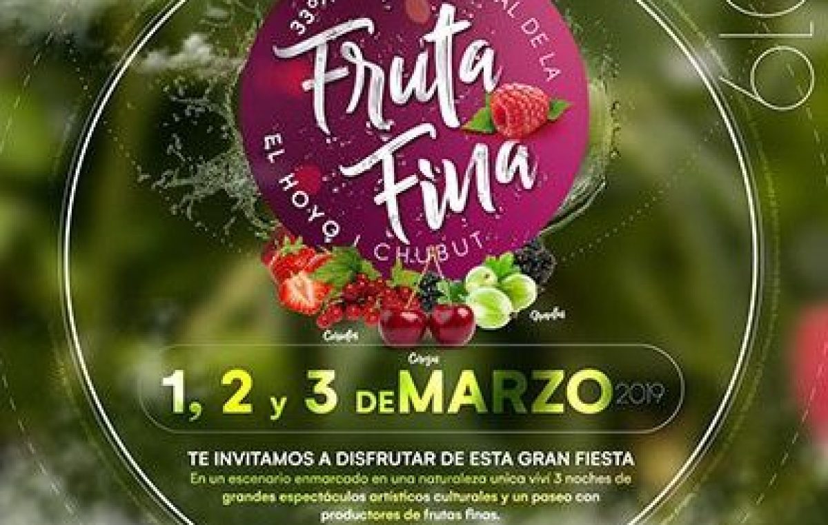 Este viernes comienza la 33° Fiesta Nacional de la Fruta Fina