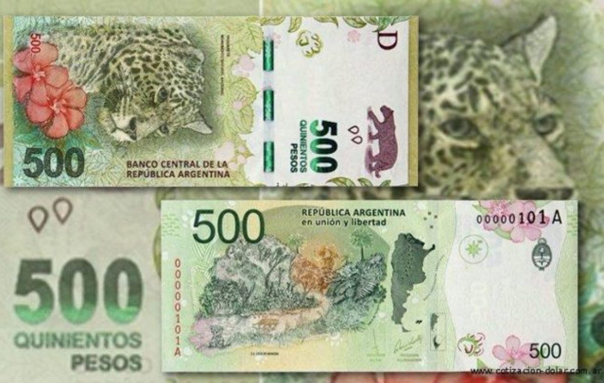 El billete de 500 pesos perdió más de la mitad de su valor