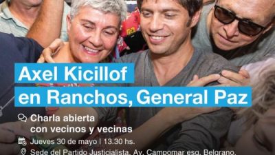 Kicillof recorre la Provincia como candidato y con sus habituales “charlas abiertas”