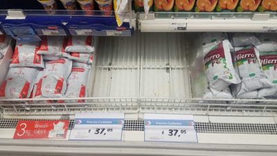 No hay stock de la mayoría de los productos esenciales