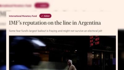 «El FMI se juega su reputación en la Argentina»