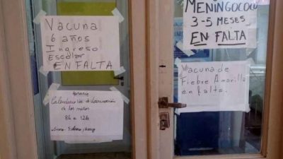Otra vez la falta de vacunas