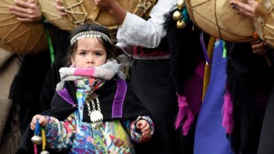 Una multitud se acercó a la meseta a celebrar el año nuevo mapuche