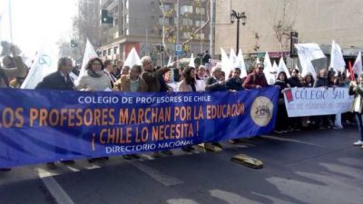 Paro y marcha docente en Chile