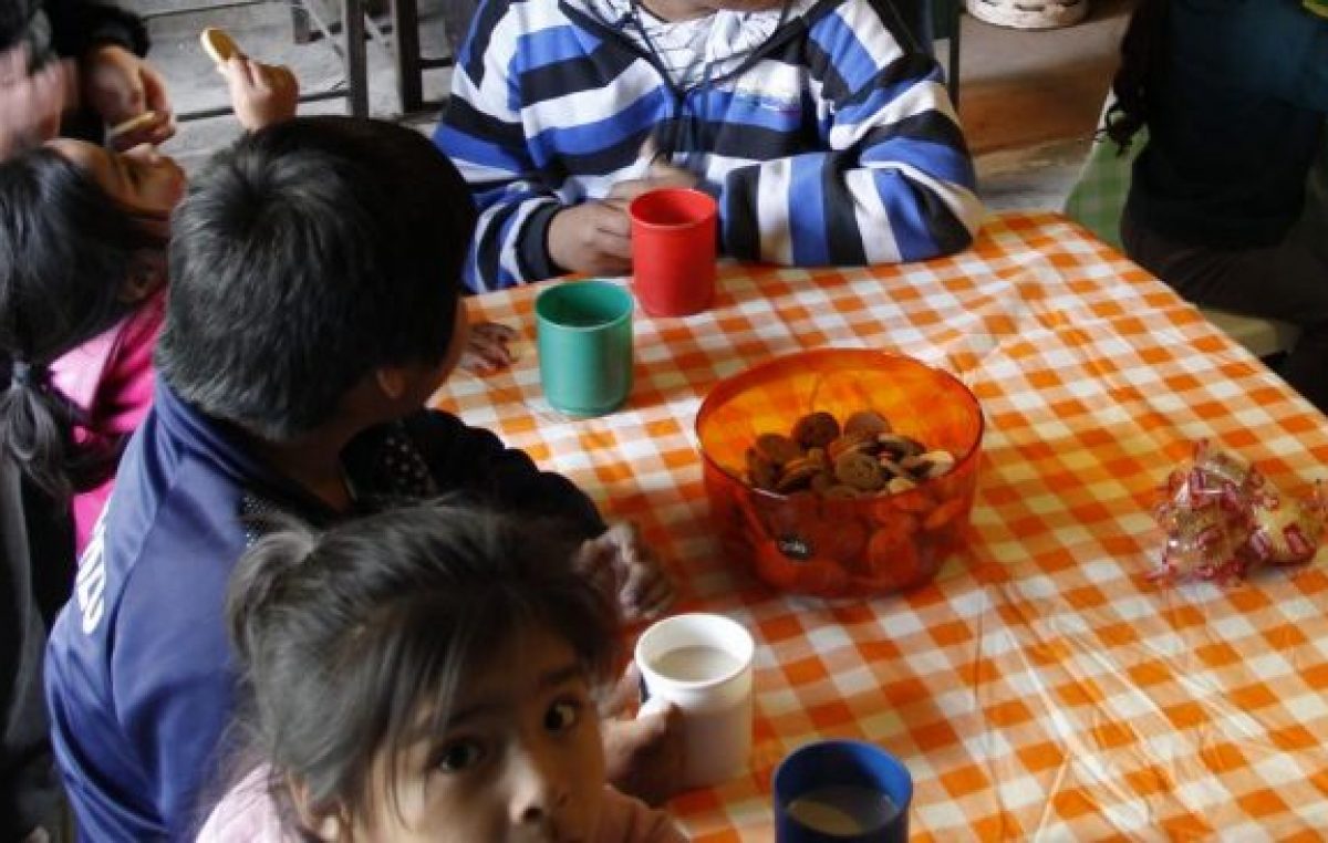 Comida con alarma y chicos malnutridos   