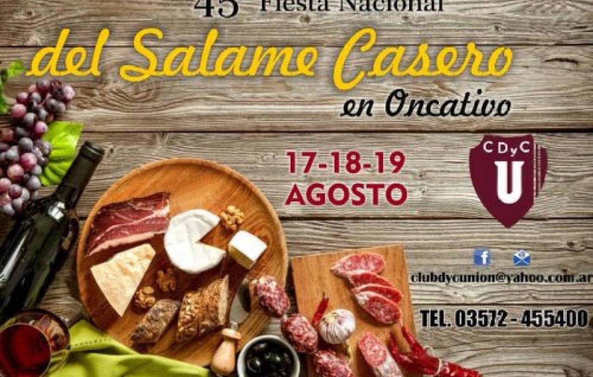 Un clásico cordobés: se acerca la 45° edición de la Fiesta Nacional del Salame en Oncativo
