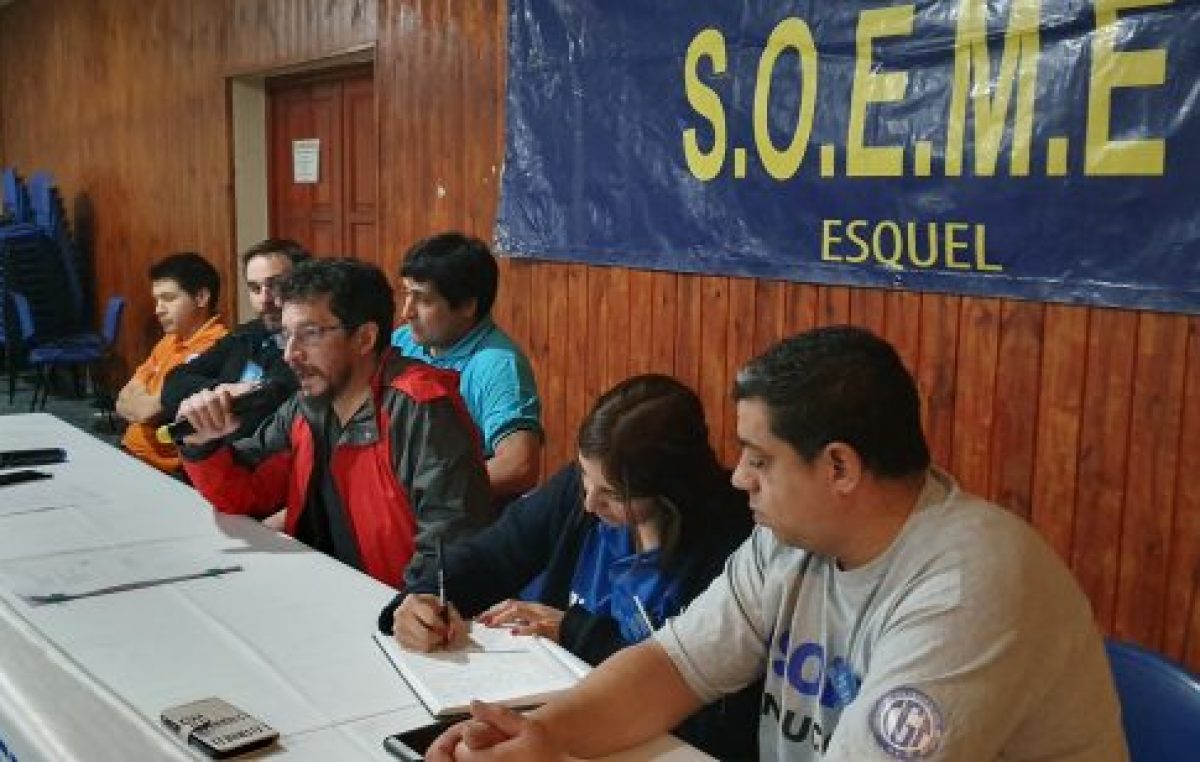 El Soeme Esquel convoca a un paro y movilización para hoy