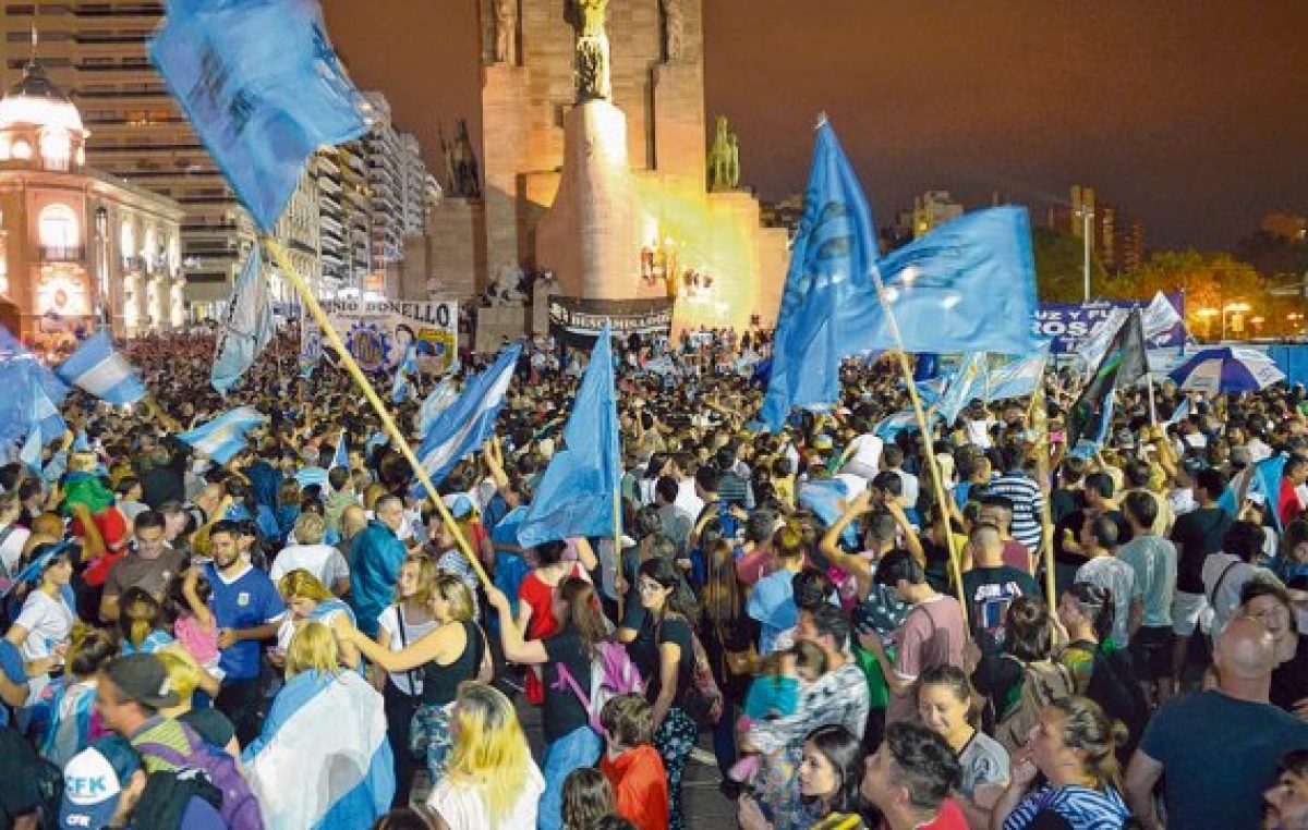 El Monumento, escenario del festejo del Frente de Todos