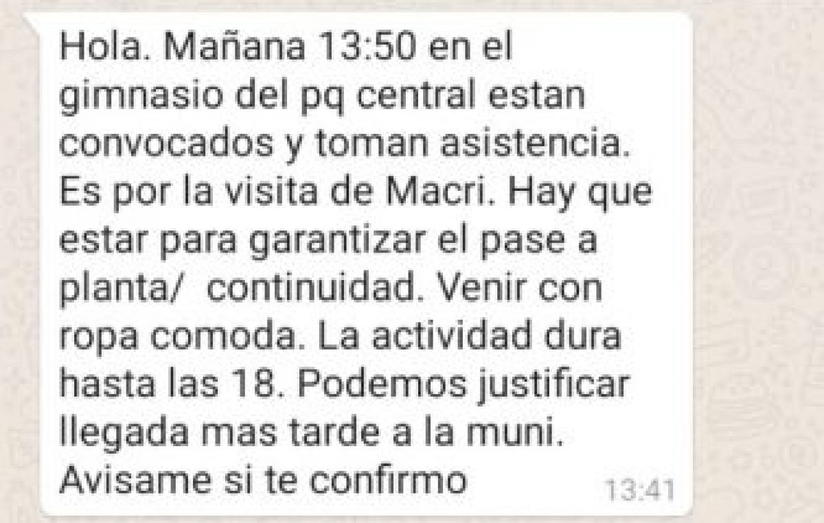 Municipales de Neuquén denuncian que los obligan a ir a la marcha #SíSepuede