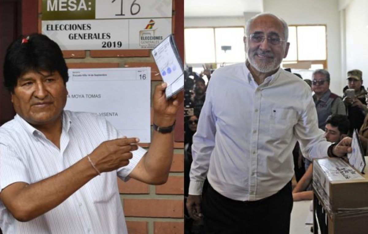 Evo ganó pero iría a ballottage con Mesa